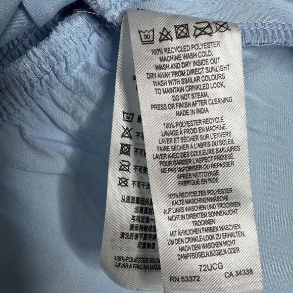 NEW French Connection Dalla Verona Crossneck Halter Blouse Top Women Blue Size 2 - Picture 5 of 7